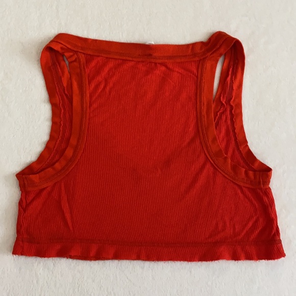 {Urban Outfitters} Out From Under | Sleeveless Ribbed Crop Top Orange (M) - Picture 7 of 13